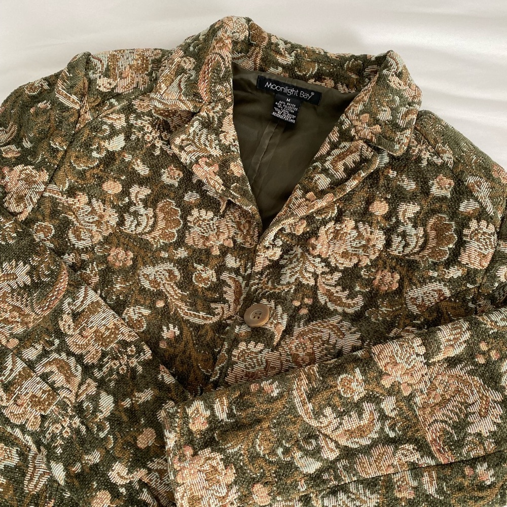 Vintage Olive Floral Women's Jacket